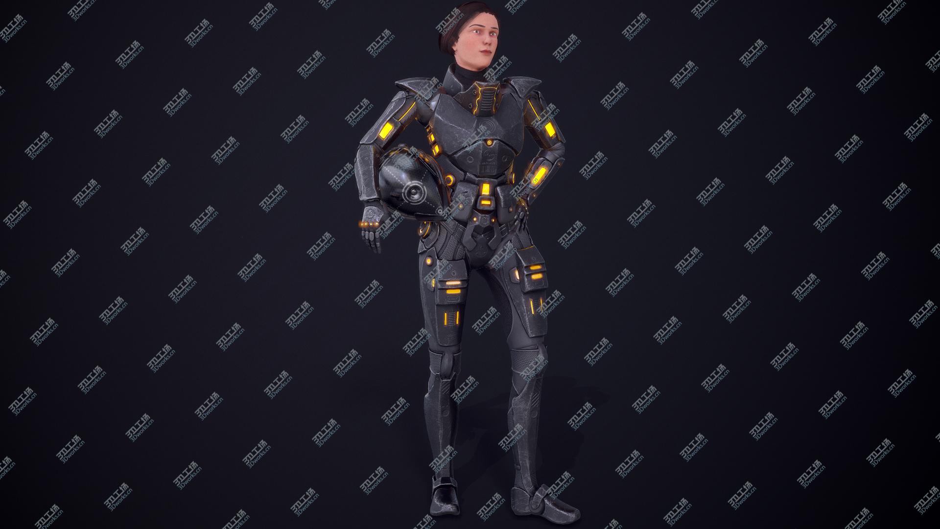 images/goods_img/20210319/3D Sci-Fi Soldier Female Rigged model/3.jpg